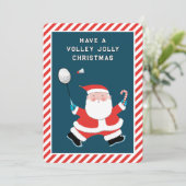 Funny Badminton Weihnachtskarten Feiertagskarte (Stehend Vorderseite)