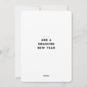 Funny Badminton Weihnachtskarten Feiertagskarte (Rückseite)