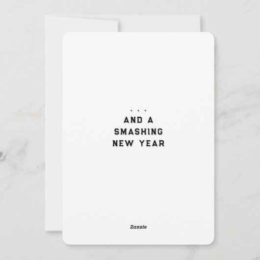 Funny Badminton Weihnachtskarten Feiertagskarte (Rückseite)