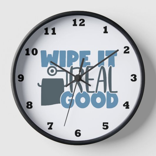 Funny Badwischer Art Uhr (Vorderseite)