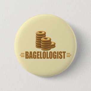 Funny Bagel Button