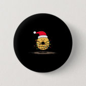 Funny Bagel Christmas Graphics Lights Lover Button (Vorderseite)