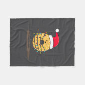 Funny Bagel Christmas Graphics Lights Lover Fleecedecke (Vorderseite (Horizontal))