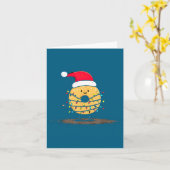 Funny Bagel Christmas Graphics Lights Lover Karte (Gelbe Blume)