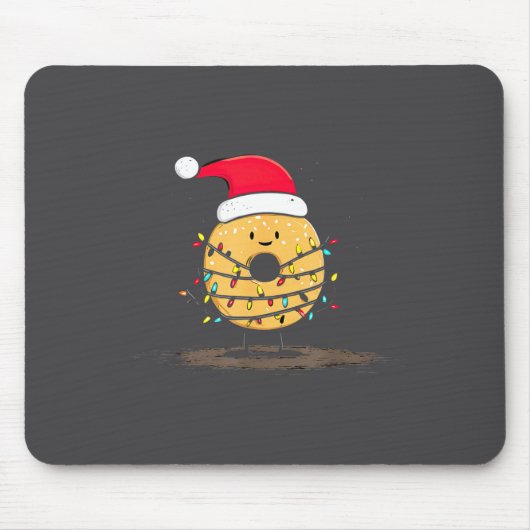 Funny Bagel Christmas Graphics Lights Lover Mousepad (Vorne)