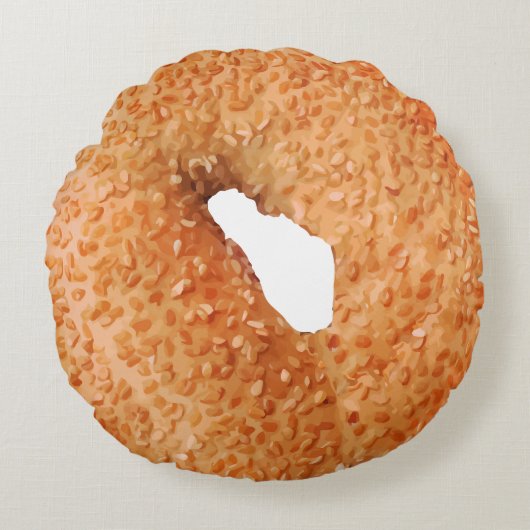 Funny Bagel Novelty Rundes Kissen (Vorderseite)