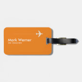 Funny Baggage Identification "Hier geht es wieder! Gepäckanhänger (Rückseite horizontal)