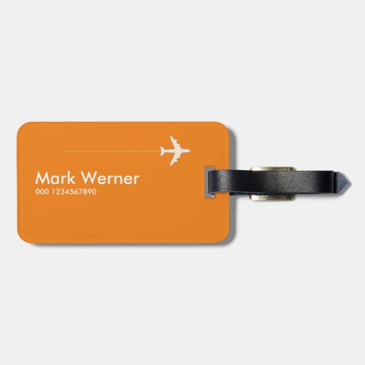 Funny Baggage Identification "Hier geht es wieder! Gepäckanhänger (Rückseite horizontal)