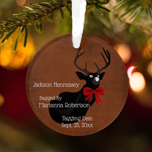 Funny Bagged Buck Newlywed Ornament