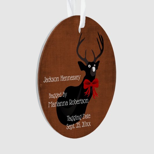 Funny Bagged Buck Newlywed Ornament (Vorderseite)
