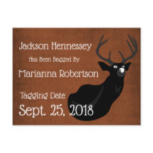 Funny Bagged Buck Save the Date