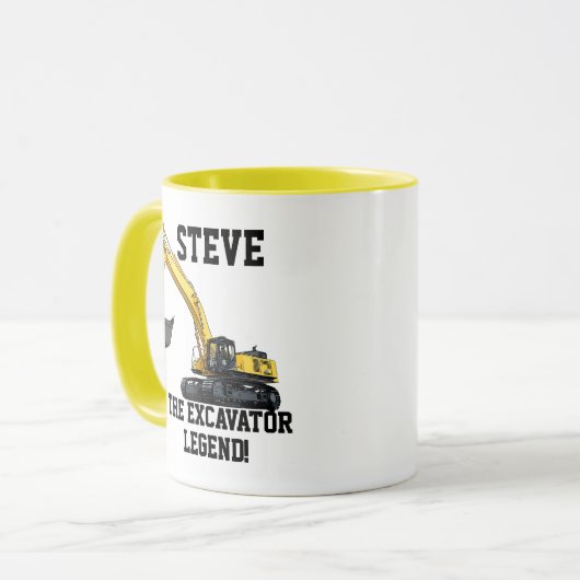Funny Bagger Legend Heavy Equipment Operator Tasse (Vorderseite Links)