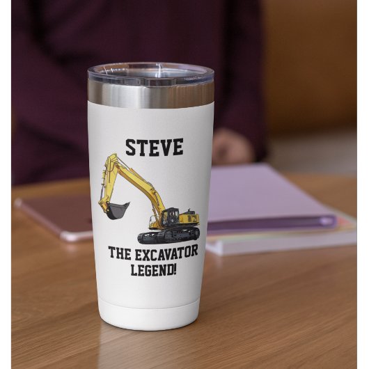 Funny Bagger Legend Heavy Equipment Operator Thermobecher