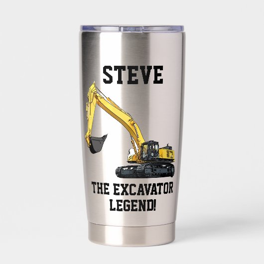 Funny Bagger Legend Heavy Equipment Operator Thermobecher (Rückseite)