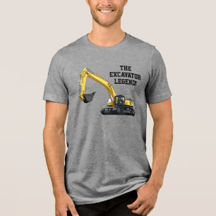 Funny Bagger Legend Heavy Equipment Operator Tri-Blend Shirt