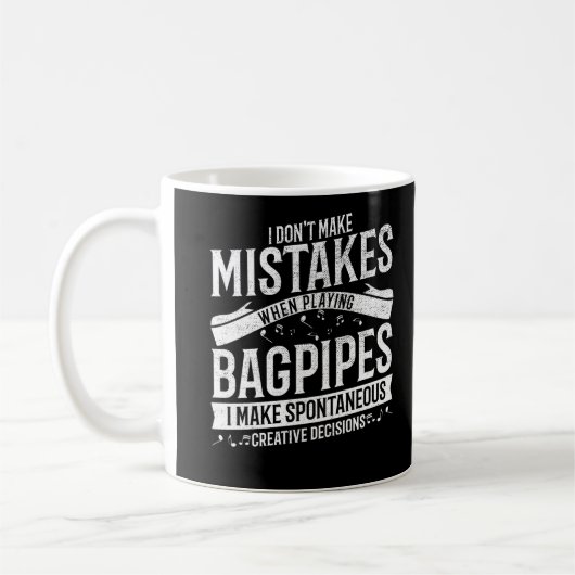Funny Bagpipe Musician Music Loud Bagpiper Kaffeetasse (Links)