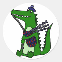 Funny Bagpipe Playing Alligator