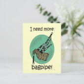 Funny bagpipe postkarte (Stehend Vorderseite)
