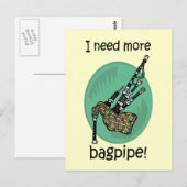 Funny bagpipe postkarte (Vorne/Hinten)