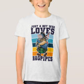 Funny Bagpipe Tri-Blend Shirt (Vorderseite)