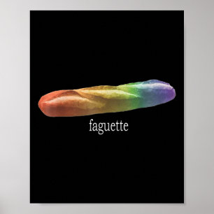 Funny Baguette Rainbow Faguette Lgbt Pride Monat Poster