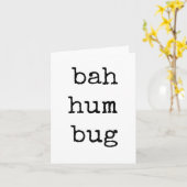Funny, Bah Hum Bug, Scrooge Typ Weihnachtskarte Karte (Gelbe Blume)