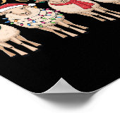 Funny Bah Humbug Christmas Funny Sheep Christmas B Poster (Ecke)