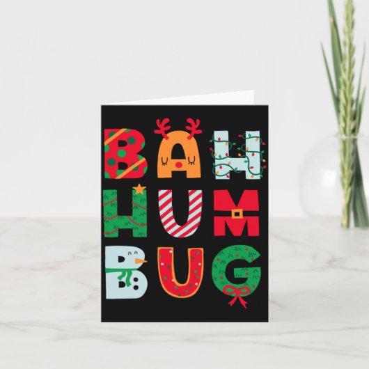 Funny Bah Humbug Holiday Karte (Vorderseite)
