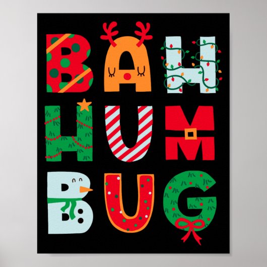 Funny Bah Humbug Holiday Poster (Vorne)