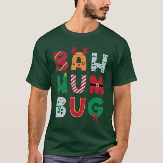 Funny Bah Humbug Holiday T-Shirt (Vorderseite)