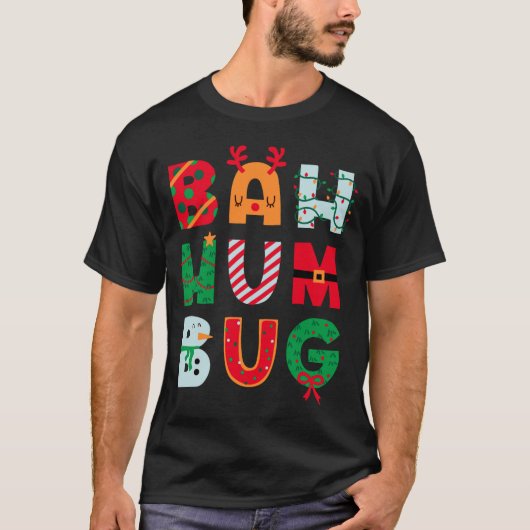 Funny Bah Humbug Holiday  T-Shirt (Vorderseite)
