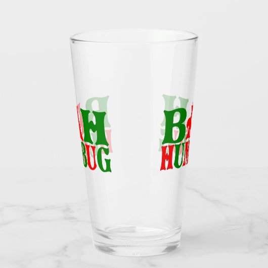 Funny Bah humbug Weihnachtsfeier Glas (Links)