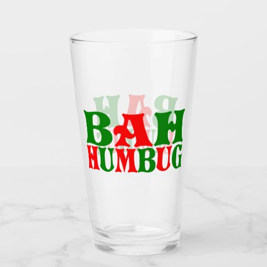 Funny Bah humbug Weihnachtsfeier Glas (Vorderseite)