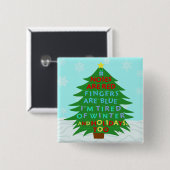 Funny Bah Humbug Weihnachtsgedicht Button (Vorne & Hinten)