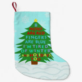 Funny Bah Humbug Weihnachtsgedicht Kleiner Weihnachtsstrumpf (Vorderseite)