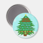 Funny Bah Humbug Weihnachtsgedicht Magnet (Vorderseite/Rückseite)