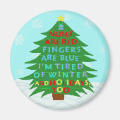 Funny Bah Humbug Weihnachtsgedicht Magnet (Vorne)