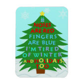Funny Bah Humbug Weihnachtsgedicht Magnet (Vertikal)
