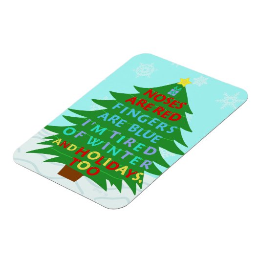 Funny Bah Humbug Weihnachtsgedicht Magnet (Linke Seite)