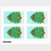 Funny Bah Humbug Weihnachtsgedicht Rechteckiger Aufkleber (Blatt)