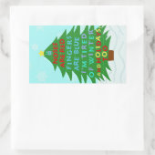 Funny Bah Humbug Weihnachtsgedicht Rechteckiger Aufkleber (Tasche)