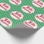 Funny Bah Humbug Weihnachtswrapping Paper Geschenkpapier (Ecke)