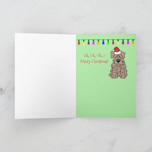 Funny Bah Humbug Wrinkle Dog Frohe Weihnachten Wei (Innenseite)