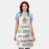 Funny Bake and Watch Christmas Movies Schürze (Getragen)