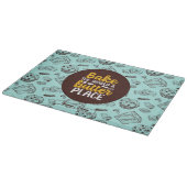 Funny Bake Butter Puck Muffin Bäckerei Muster Schneidebrett (Ecke)