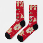 Funny Bake & Watch Weihnachtsfilme Red Green Socken (Linkes Detail)