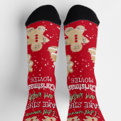 Funny Bake & Watch Weihnachtsfilme Red Green Socken (Oben)