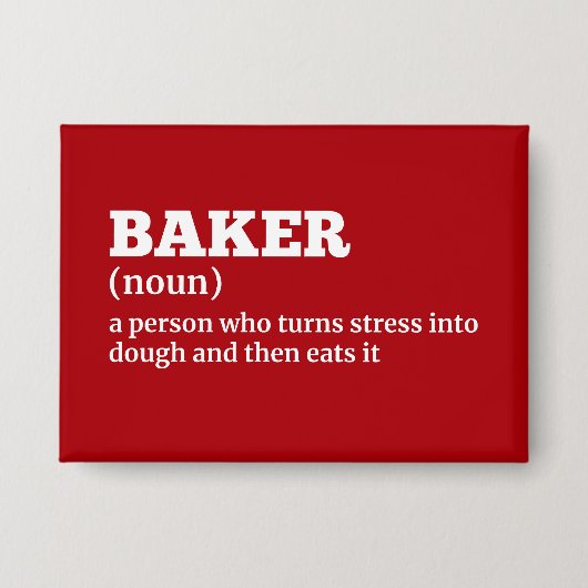 Funny Baker Definition Button (Vorderseite)