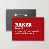 Funny Baker Definition Button (Vorderseite/Rückseite)