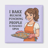 Funny Baker Gift Sarcastic Kitchen Humor Magnet (Vorne)